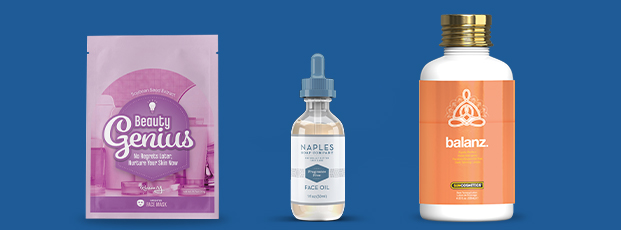 Cosmetic Bottle Labels Different Sizes