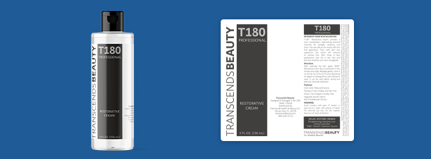 Cosmetic Label on Bottle