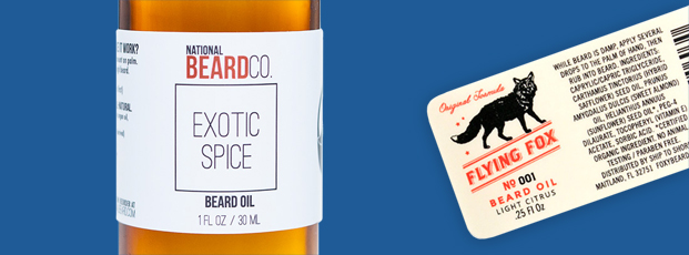 Beard Oil Label with Product