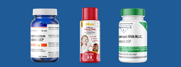 Three Examples of Pharmaceutical Bottle Labels