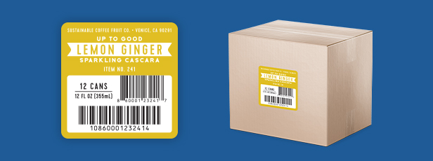 Box with Label Close-Up